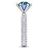 3 Carat Blue Diamond Engagement Ring In 14K White Gold Image-4