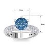 3 Carat Blue Diamond Engagement Ring In 14K White Gold Image-5