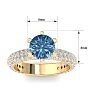 3 Carat Blue Diamond Engagement Ring In 14K Yellow Gold Image-5