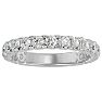 1 1/4 Carat Round Moissanite Band Matching Band In 14 Karat White Gold Image-1