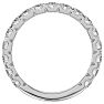 1 1/4 Carat Round Moissanite Band Matching Band In 14 Karat White Gold Image-3