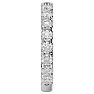 1 1/4 Carat Round Moissanite Band Matching Band In 14 Karat White Gold Image-4