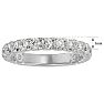 1 1/4 Carat Round Moissanite Band Matching Band In 14 Karat White Gold Image-5