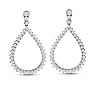 Diamond Drop Earrings: 3 Carat Diamond Drop Earrings In 14K White Gold, 1 1/2 Inches Image-2