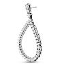 Diamond Drop Earrings: 3 Carat Diamond Drop Earrings In 14K White Gold, 1 1/2 Inches Image-3