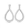 Diamond Drop Earrings: 4 Carat Diamond Drop Earrings In 14K White Gold, 1 1/2 Inches Image-1