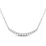 1/2 Carat Graduated Diamond Smile Necklace In Sterling Silver With 22 Inch Adjustable Chain Image-1