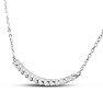 1/2 Carat Graduated Diamond Smile Necklace In Sterling Silver With 22 Inch Adjustable Chain Image-2