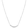 1/2 Carat Graduated Diamond Smile Necklace In Sterling Silver With 22 Inch Adjustable Chain Image-3