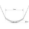 1/2 Carat Graduated Diamond Smile Necklace In Sterling Silver With 22 Inch Adjustable Chain Image-5