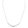 2 Carat Graduated Diamond Smile Necklace In 14K White Gold With 22 Inch Adjustable Chain Image-3