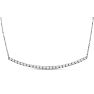2 Carat Diamond Smile Necklace In 14K White Gold With 22 Inch Adjustable Chain Image-1