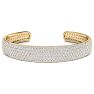 10 Carat Lab Grown Diamond Bangle Bracelet In 14K Yellow Gold, 1/2 Inch Wide Image-1
