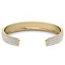 10 Carat Lab Grown Diamond Bangle Bracelet In 14K Yellow Gold, 1/2 Inch Wide Image-3
