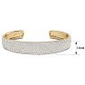 10 Carat Lab Grown Diamond Bangle Bracelet In 14K Yellow Gold, 1/2 Inch Wide Image-5