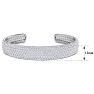 10 Carat Diamond Bangle Bracelet In 14K White Gold, 1/2 Inch Wide Image-5
