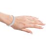 10 Carat Diamond Bangle Bracelet In 14K White Gold, 1/2 Inch Wide Image-6