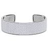 20 Carat Lab Grown Diamond Bangle Bracelet In 14K White Gold, 3/4 Inch Wide Image-1