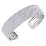 20 Carat Lab Grown Diamond Bangle Bracelet In 14K White Gold, 3/4 Inch Wide Image-2