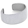 29 Carat Diamond Bangle Bracelet In 14K White Gold, 1.20 Inches Wide Image-1