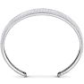 29 Carat Diamond Bangle Bracelet In 14K White Gold, 1.20 Inches Wide Image-3