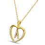 Letter A 1/5ct Diamond Initial Necklace In Yellow Gold Over Sterling Silver, 16 Inches Image-2
