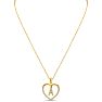 Letter A 1/5ct Diamond Initial Necklace In Yellow Gold Over Sterling Silver, 16 Inches Image-3
