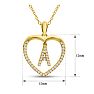 Letter A 1/5ct Diamond Initial Necklace In Yellow Gold Over Sterling Silver, 16 Inches Image-6