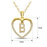 Letter B 1/5ct Diamond Initial Necklace In Yellow Gold Over Sterling Silver, 16 Inches Image-6