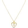 Letter C 1/5ct Diamond Initial Necklace In Yellow Gold Over Sterling Silver, 16 Inches Image-3