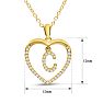 Letter C 1/5ct Diamond Initial Necklace In Yellow Gold Over Sterling Silver, 16 Inches Image-6