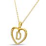 Letter D 1/5ct Diamond Initial Necklace In Yellow Gold Over Sterling Silver, 16 Inches Image-2