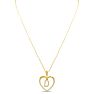 Letter D 1/5ct Diamond Initial Necklace In Yellow Gold Over Sterling Silver, 16 Inches Image-3