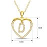 Letter D 1/5ct Diamond Initial Necklace In Yellow Gold Over Sterling Silver, 16 Inches Image-6