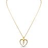 Letter F 1/5ct Diamond Initial Necklace In Yellow Gold Over Sterling Silver, 16 Inches Image-3