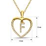 Letter F 1/5ct Diamond Initial Necklace In Yellow Gold Over Sterling Silver, 16 Inches Image-6
