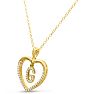 Letter G 1/5ct Diamond Initial Necklace In Yellow Gold Over Sterling Silver, 16 Inches Image-2
