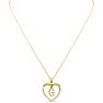 Letter G 1/5ct Diamond Initial Necklace In Yellow Gold Over Sterling Silver, 16 Inches Image-3