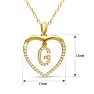 Letter G 1/5ct Diamond Initial Necklace In Yellow Gold Over Sterling Silver, 16 Inches Image-6