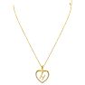 Letter H 1/5ct Diamond Initial Necklace In Yellow Gold Over Sterling Silver, 16 Inches Image-3