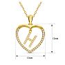 Letter H 1/5ct Diamond Initial Necklace In Yellow Gold Over Sterling Silver, 16 Inches Image-6