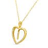 Letter I 1/5ct Diamond Initial Necklace In Yellow Gold Over Sterling Silver, 16 Inches Image-2