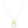 Letter I 1/5ct Diamond Initial Necklace In Yellow Gold Over Sterling Silver, 16 Inches Image-3