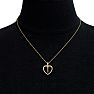 Letter I 1/5ct Diamond Initial Necklace In Yellow Gold Over Sterling Silver, 16 Inches Image-7