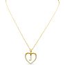 Letter J 1/5ct Diamond Initial Necklace In Yellow Gold Over Sterling Silver, 16 Inches Image-3