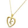 Letter K 1/5ct Diamond Initial Necklace In Yellow Gold Over Sterling Silver, 16 Inches Image-2