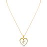 Letter K 1/5ct Diamond Initial Necklace In Yellow Gold Over Sterling Silver, 16 Inches Image-3