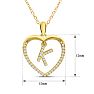 Letter K 1/5ct Diamond Initial Necklace In Yellow Gold Over Sterling Silver, 16 Inches Image-6
