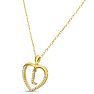 Letter L 1/5ct Diamond Initial Necklace In Yellow Gold Over Sterling Silver, 16 Inches Image-2