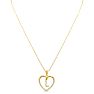 Letter L 1/5ct Diamond Initial Necklace In Yellow Gold Over Sterling Silver, 16 Inches Image-3